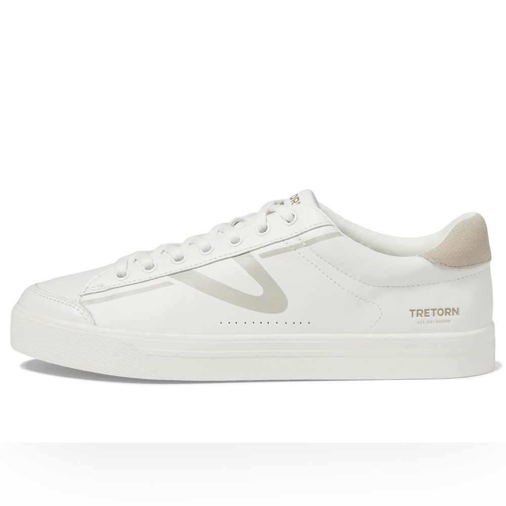 Tretorn White and Beige Sneakers